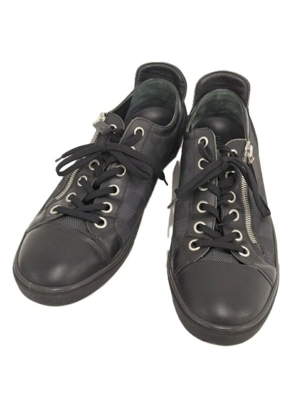 Louis Vuitton Aventure Sneakers Side Zip 8.5 Damier Graphite